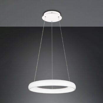 LED závesné svetlo Cardona, Ø 62 cm, biela, CCT, kov