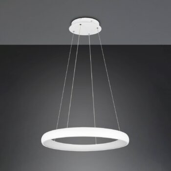 LED závesné svetlo Cardona, Ø 75 cm, biela, CCT, kov