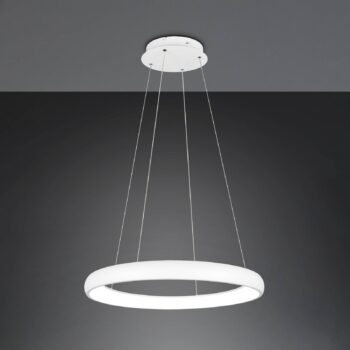 LED závesné svetlo Cardona, Ø 75 cm, biela, CCT, kov