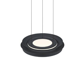 LED závesné svetlo Lys, čierne, Ø 45 cm, CCT, diaľkové ovládanie
