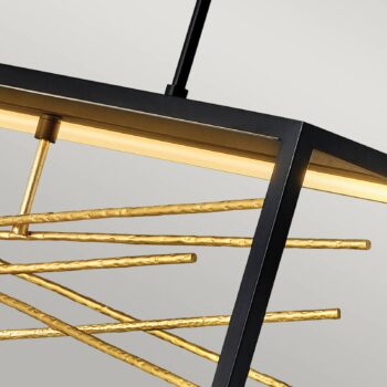 LED závesné svetlo Styx čierna 3000 K 30,5 x 113cm