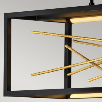 LED závesné svetlo Styx čierna 3000 K 30,5 x 113cm