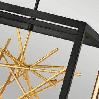 LED závesné svetlo Styx čierna 3000K 53,8 x 53,8cm