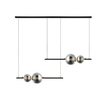 LED závesné svietidlo 22234 dĺžka 105 cm čierna/dymová