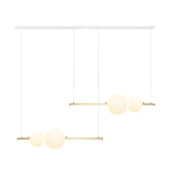 LED závesné svietidlo 22235 dĺžka 105 cm zlatá/biela/opálová