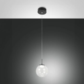 LED závesné svietidlo Ariel, 1 svetlo, Ø 15 cm, sklo, stmievač, CCT