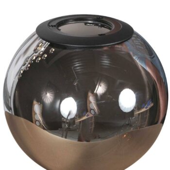 LED závesné svietidlo Bollique, 12-pl. okrúhle, čierne, sklo