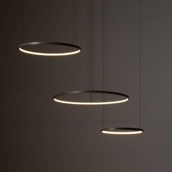 LED závesné svietidlo CIRCOLO, olivovo zelené, Ø 30/45/60 cm, 3-pl