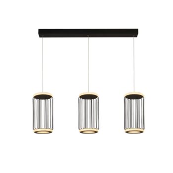 LED závesné svietidlo Cage 3-plameňové, čierna