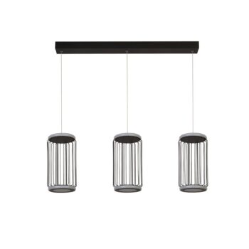 LED závesné svietidlo Cage 3-plameňové, čierna