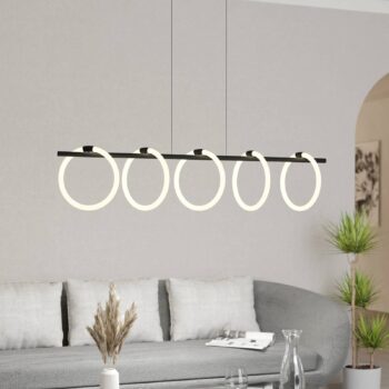 LED závesné svietidlo Caranacoa, 5-plameňové