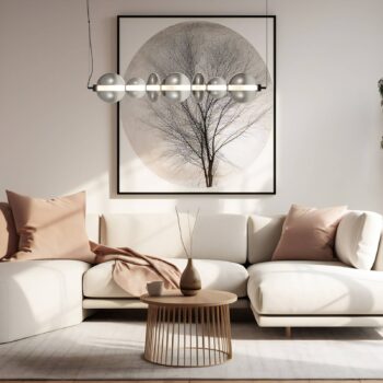 LED závesné svietidlo Daphne, sklo šedé-transparentné, dĺžka 118 cm