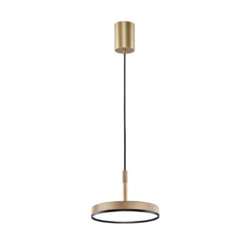 LED závesné svietidlo Don, zlatá, Ø 20 cm, kov