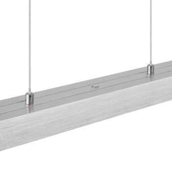 LED závesné svietidlo Ethan, hliníková farba, kov, 150 cm, výsuvné
