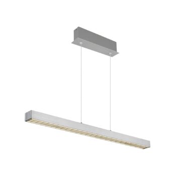 LED závesné svietidlo Ethan, hliníková farba, kov, 150 cm, výsuvné