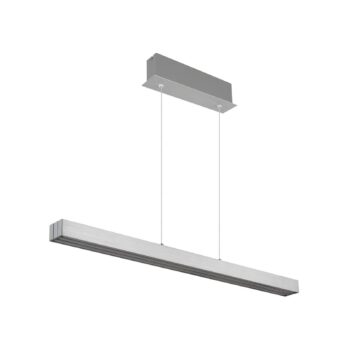 LED závesné svietidlo Ethan, hliníková farba, kov, 150 cm, výsuvné