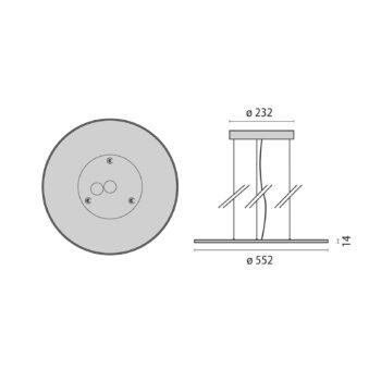 LED závesné svietidlo FL Round 555 PL MP DALI 840