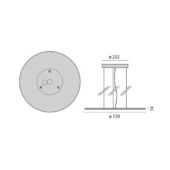 LED závesné svietidlo FL Round 777 PL OP on/off 44W 830