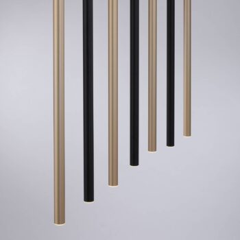 LED závesné svietidlo Flute, stmievateľné, 7-pl.