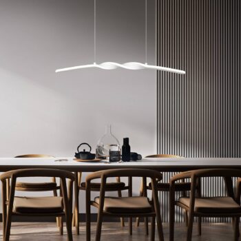 LED závesné svietidlo Ginko, biela matná, kov, dĺžka 79 cm