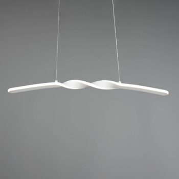 LED závesné svietidlo Ginko, biela matná, kov, dĺžka 79 cm