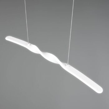 LED závesné svietidlo Ginko, biela matná, kov, dĺžka 79 cm