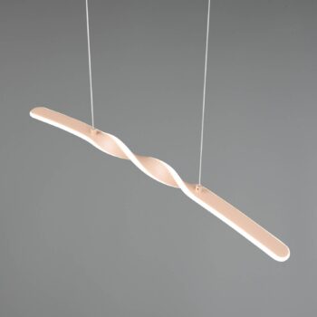LED závesné svietidlo Ginko, piesok, kov, dĺžka 79 cm