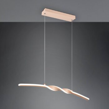 LED závesné svietidlo Ginko, piesok, kov, dĺžka 79 cm