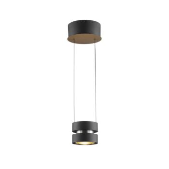 LED závesné svietidlo Glow-Sphere, Ø 18 cm, čierne, kovové