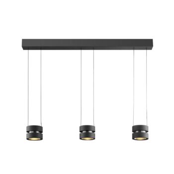 LED závesné svietidlo Glow-Sphere, dĺžka 112 cm, čierne, kovové