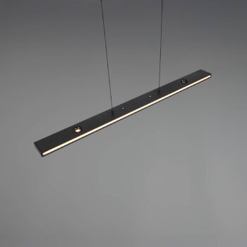 LED závesné svietidlo Graham, čierne, kovové, up/down, CCT, stmievač