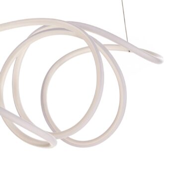 LED závesné svietidlo Loca, plast, biela, 56 W, dĺžka 70 cm