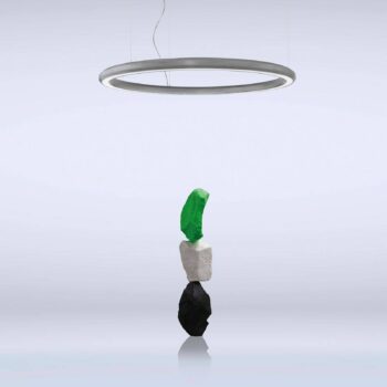 LED závesné svietidlo Materica dno Ø 120 cm betón