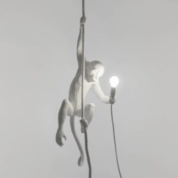 LED závesné svietidlo Monkey Lamp, biela, visiace