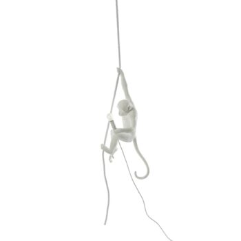 LED závesné svietidlo Monkey Lamp, biela, visiace