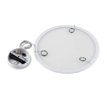 LED závesné svietidlo PANEL, biele, Ø 63 cm, kov, CCT, stmievateľné, 50 W