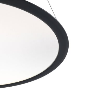 LED závesné svietidlo PANEL, čierne, Ø 63 cm, kov, CCT stmievateľné 50 W