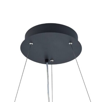 LED závesné svietidlo PANEL, čierne, Ø 63 cm, kov, CCT stmievateľné 50 W