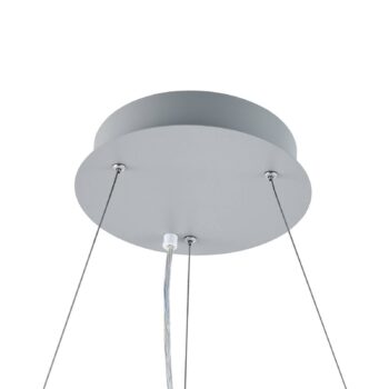 LED závesné svietidlo PANEL, sivé, Ø 63 cm, kov, CCT, stmievateľné, 50 W