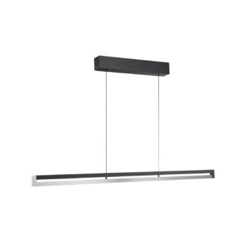 LED závesné svietidlo Pulse, dĺžka 120 cm, čierne, kovové