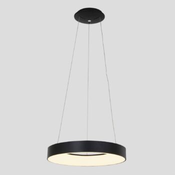 LED závesné svietidlo Ringlede Ø 48 cm čierna