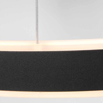 LED závesné svietidlo Ringlux Ø 60 cm 2-pl. čierna