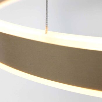 LED závesné svietidlo Ringlux, Ø 60 cm 2-pl. zlatá
