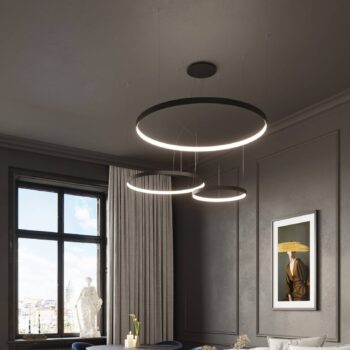 LED závesné svietidlo Rio 110 horizontálne 4.000K čierne