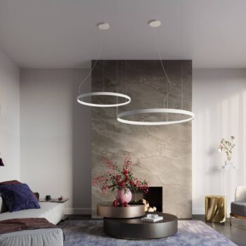 LED závesné svietidlo Rio 55, horizontálne, 4 000 K, biele