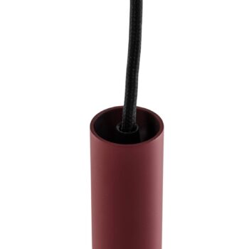 LED závesné svietidlo Rulo, červené, Ø 3,2 cm, oceľ, 3000 K