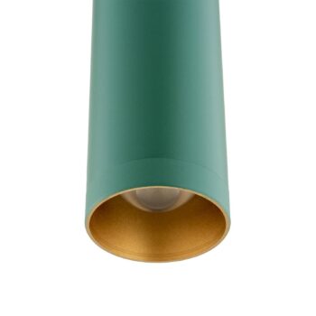 LED závesné svietidlo Rulo, zelené, Ø 3,2 cm, oceľ, 3000 K
