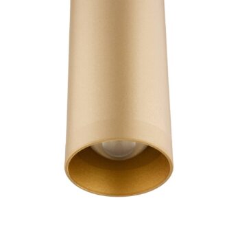 LED závesné svietidlo Rulo, zlaté, Ø 3,2 cm, oceľ, 3000 K