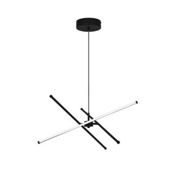 LED závesné svietidlo Sandy, dĺžka 60 cm, čierne, kovové