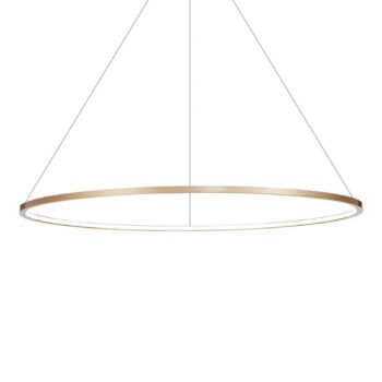 LED závesné svietidlo Saturno, Ø 100 cm, zlatá farba, 1-pl., 4 000 K